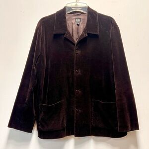 Eileen Fisher Brown Corduroy Button Jacket Size L
